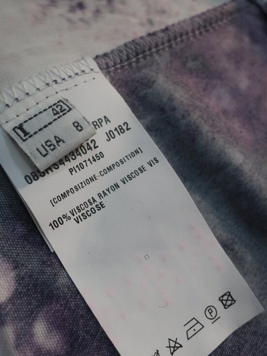 Womens Roberta Scarpa Purple, Pink Print Dress 42/US 8 - Picture 9 of 9